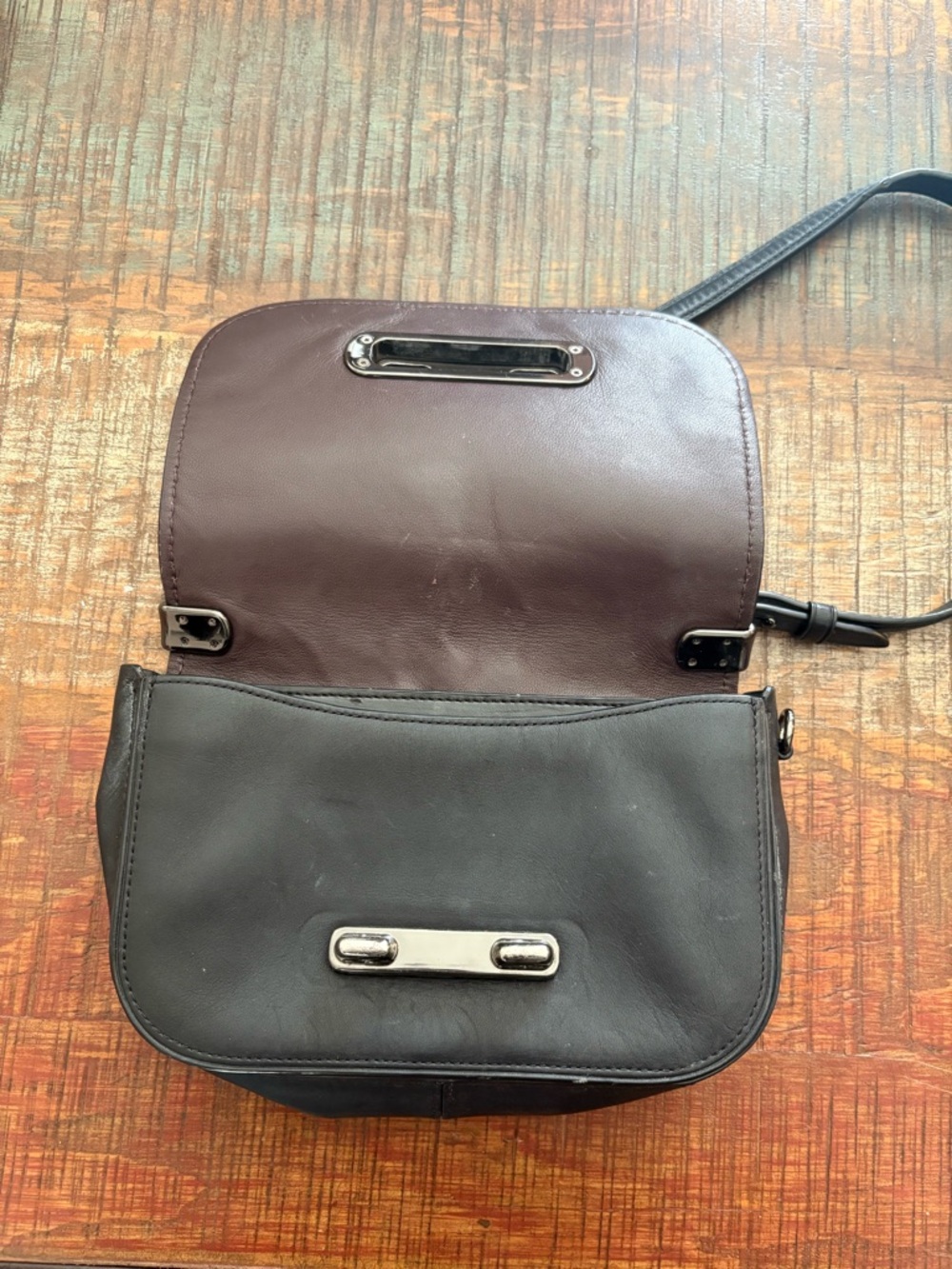 Coach Black Leather Shoulder Bag with Silver-Tone Hardware - Picture 3 of 5